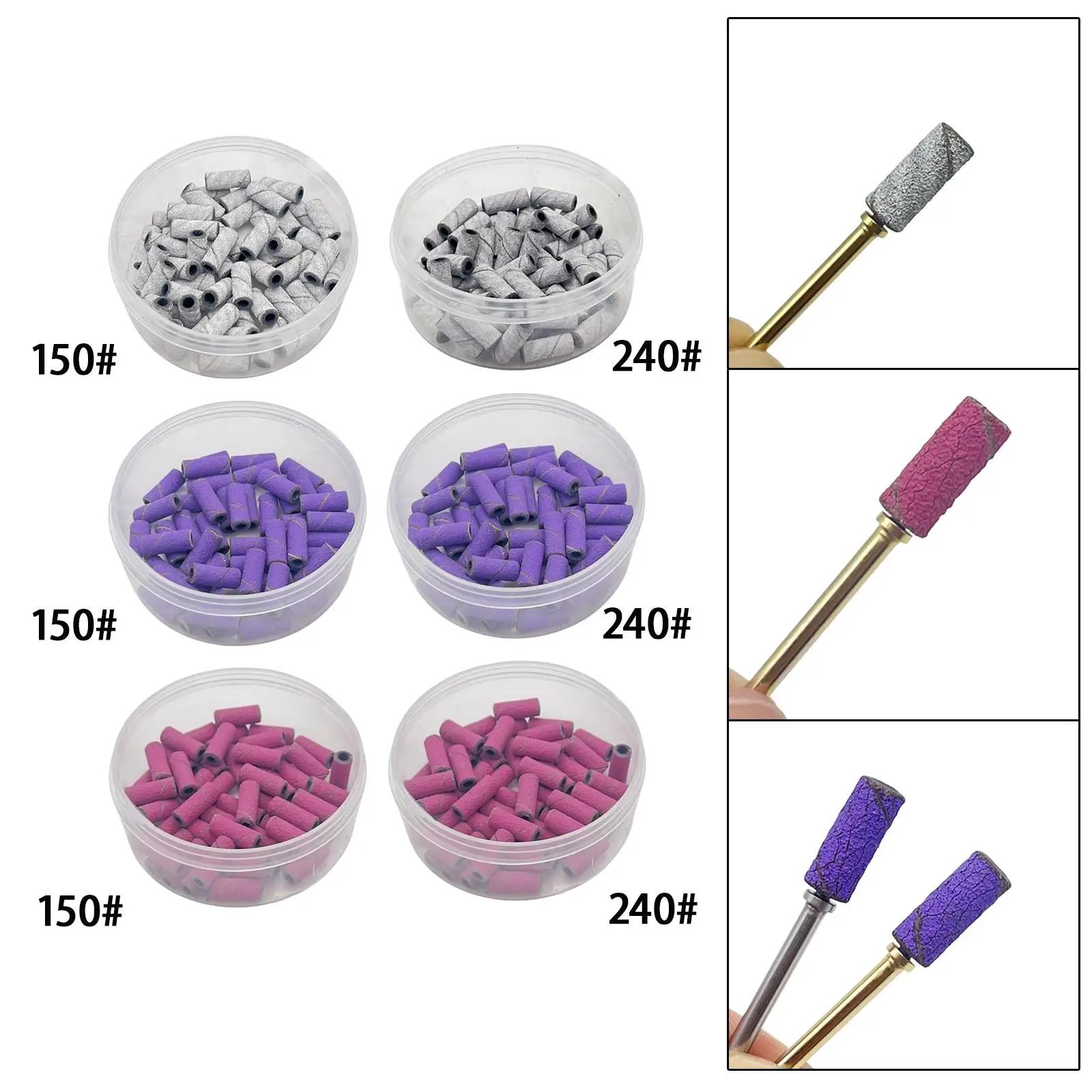 50x Mini Nail Art Sanding Bands Gel Polish Manicure Remover Accessory Manicure