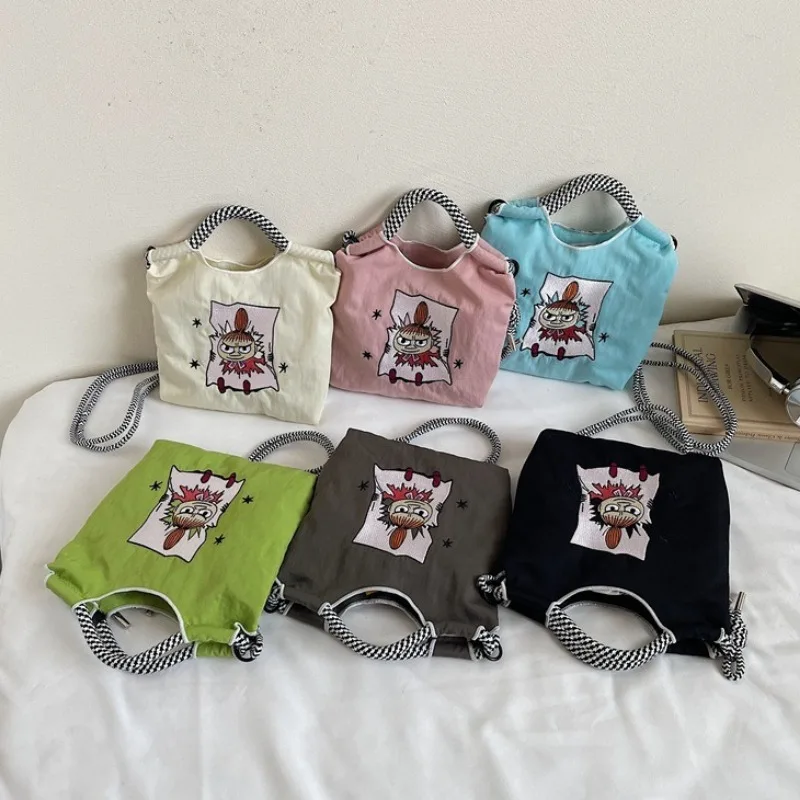 

Hot Kawaii Anime Moomins Series Embroidered Crossbody Bag Cute Cartoon Creativity Multi Functional Leisure Travel Shoulder Bag