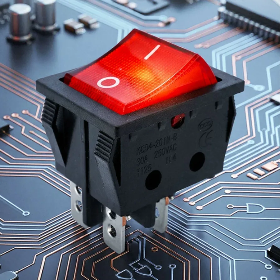 KCD4 ship type switch 30A250V welding machine power supply 4-pin two speed high-power power switch accessories button