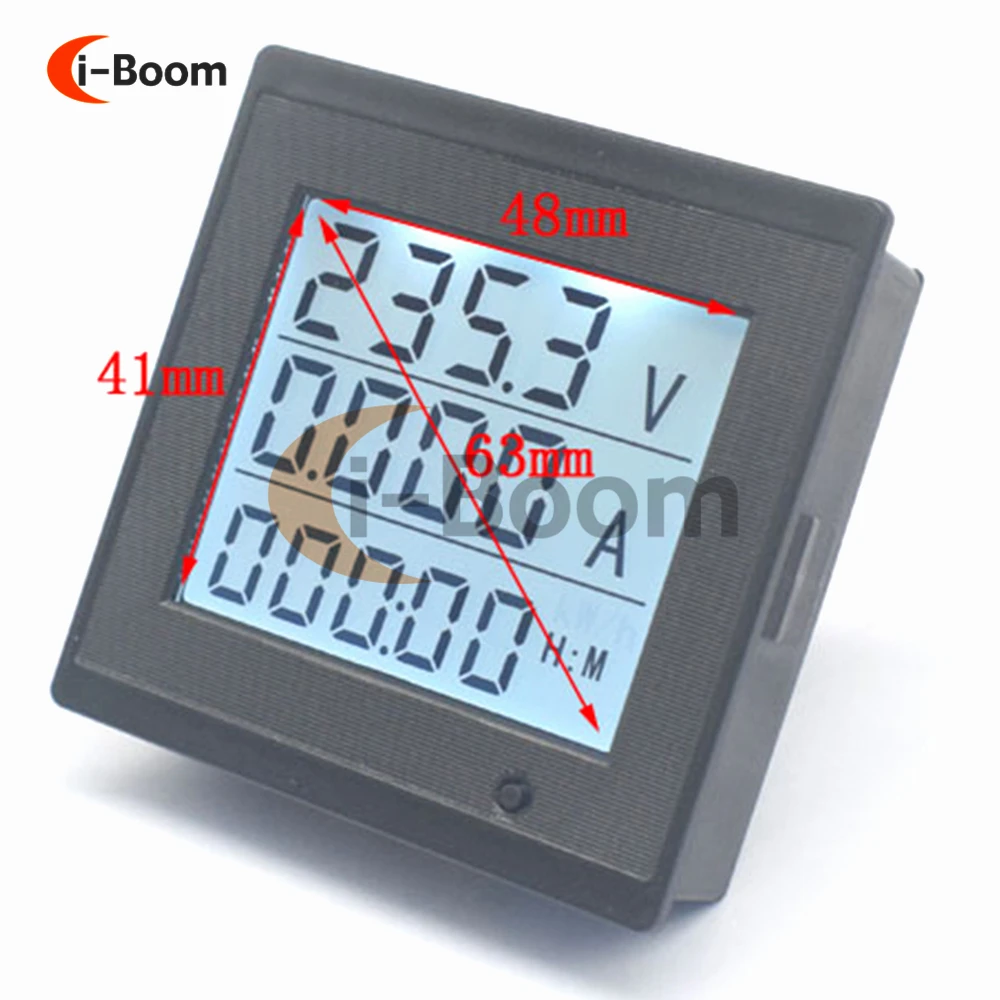 220V 20A AC Electric Energy Meter Digital Display Volatge Current Meter Power Detector LCD Voltmeter Wattmeter Tester 80-300V