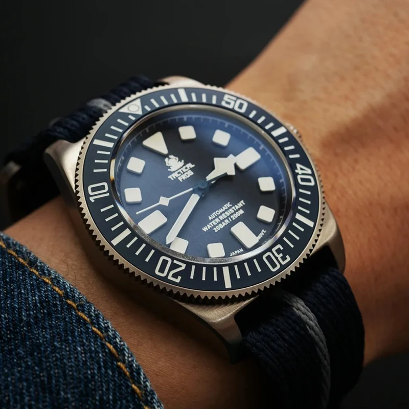Tactical Frog FXD V4 Titanium Dive Watch For Men 42mm NH35