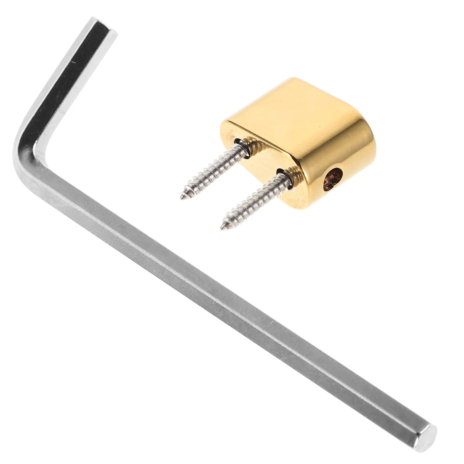 1 Set Headless Bass Bridge String Locks Goldene E-Bass String Sicherungsmutter Unabhängiges Design Robuste Struktur für Stabile