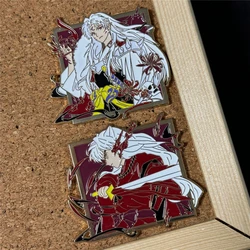 Anime Inuyasha Sesshoumaru Cosplay Costume Props Metal Badge Pin Alloy Brooch