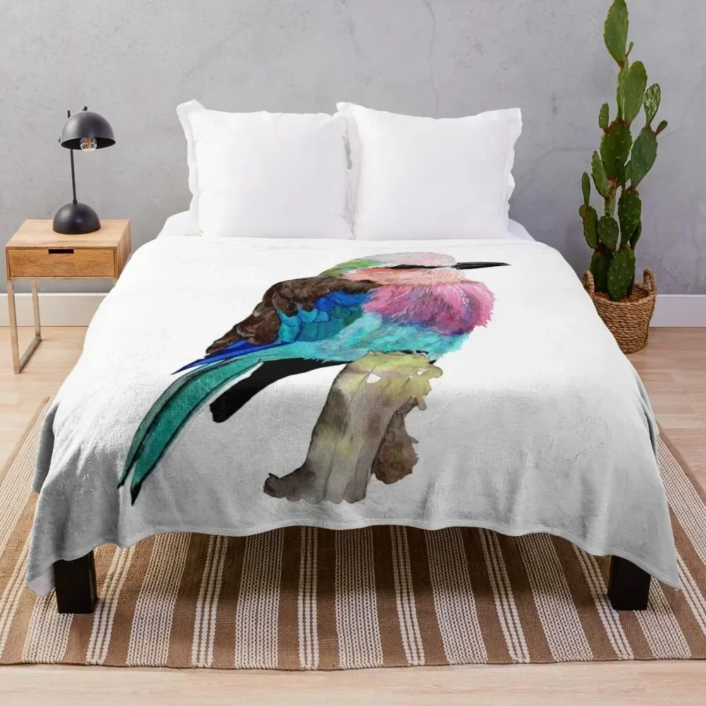 

Lilac Breasted Roller Bird Throw Blanket Beach Flannels christmas decoration Decorative Throw Blankets