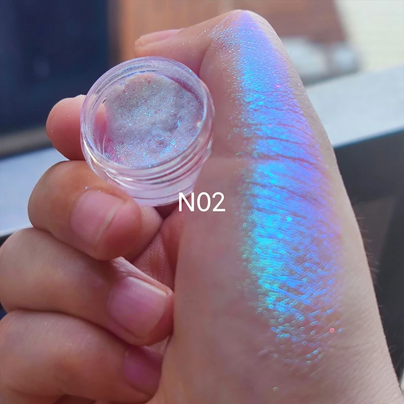 Multi-Chrome Pigments Chameleon Eyeshadow Powder Ultra-thin Infinite Metallic Laser Glitter Pigment For Women Eye Makeup Tools