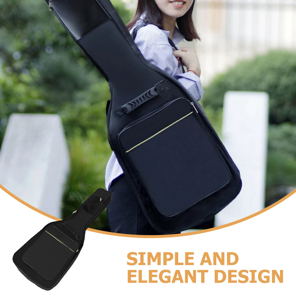 

Guitar Case Bag Backpack Musical Instrument Carrying Acoustic Black Electric Cases