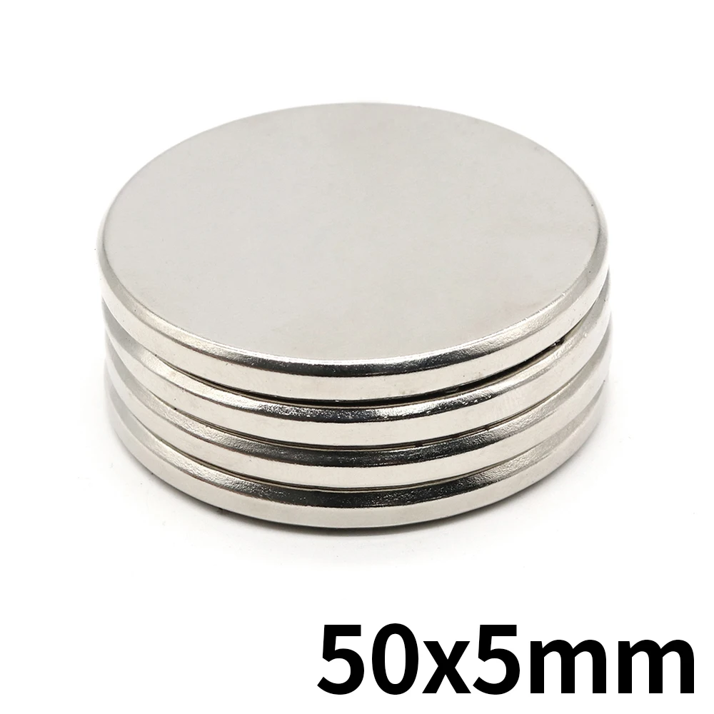 1/2/5 Pcs 50x5 NdFeB Neodymium Magnet Super Powerful Small Round Permanent Disc Magnetic Imanes 50*5