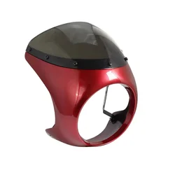 Motorcycle Universal Cafe Racer 7inch Headlight Handlebar For Harley Sportster Bobber Touring Honda Fairing Windshield Kit Cover