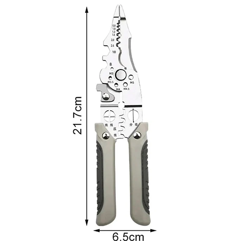 21-in-1-Abisolierzange für Elektriker, Handwerkzeuge, Multitool, verstellbares automatisches Abisolierwerkzeug mit rutschfestem Griff