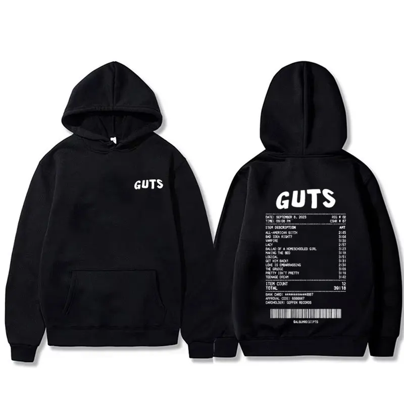 Guts Vampire Graphic Hoodie Men Women Fashion Retro Pop Music Hooded Streetwear Men's Fleece Cotton Oversized Casual Pullover