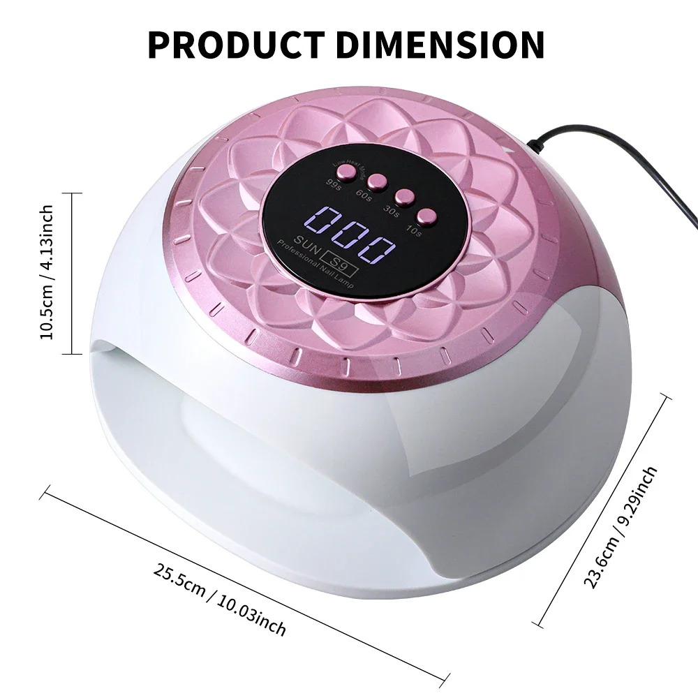 S9 268 W UV LED Nageldrooglamp Professionele UV Nail Art Droger Licht voor Gelnagels 57 Kralen Snel uithardende UV Gel Polish Lamp