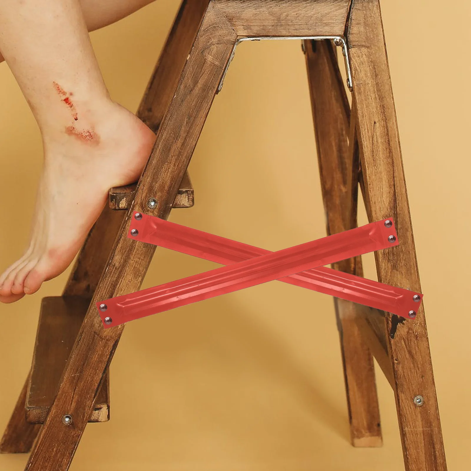 2Pcs Telescopic Ladder Tie Rods High Hardness Metal Fixing Rods Universal Ladder Accessories Stable Safety Tools