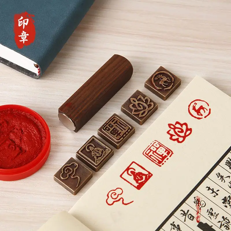 

Штамп в китайском стиле, печать лотоса, благоприятное облако, дзен, каллиграфия, надписи, бездейственный штамп, жесткая ручка, печать для каллиграфии и рисования