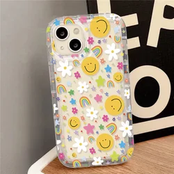 Cute Smile Clear Case For iPhone 11 Case iPhone 12 13 14 15 Pro Max X XR XS 6 7 8 Plus SE 2022 2020 Soft Silicone Cover Fundas