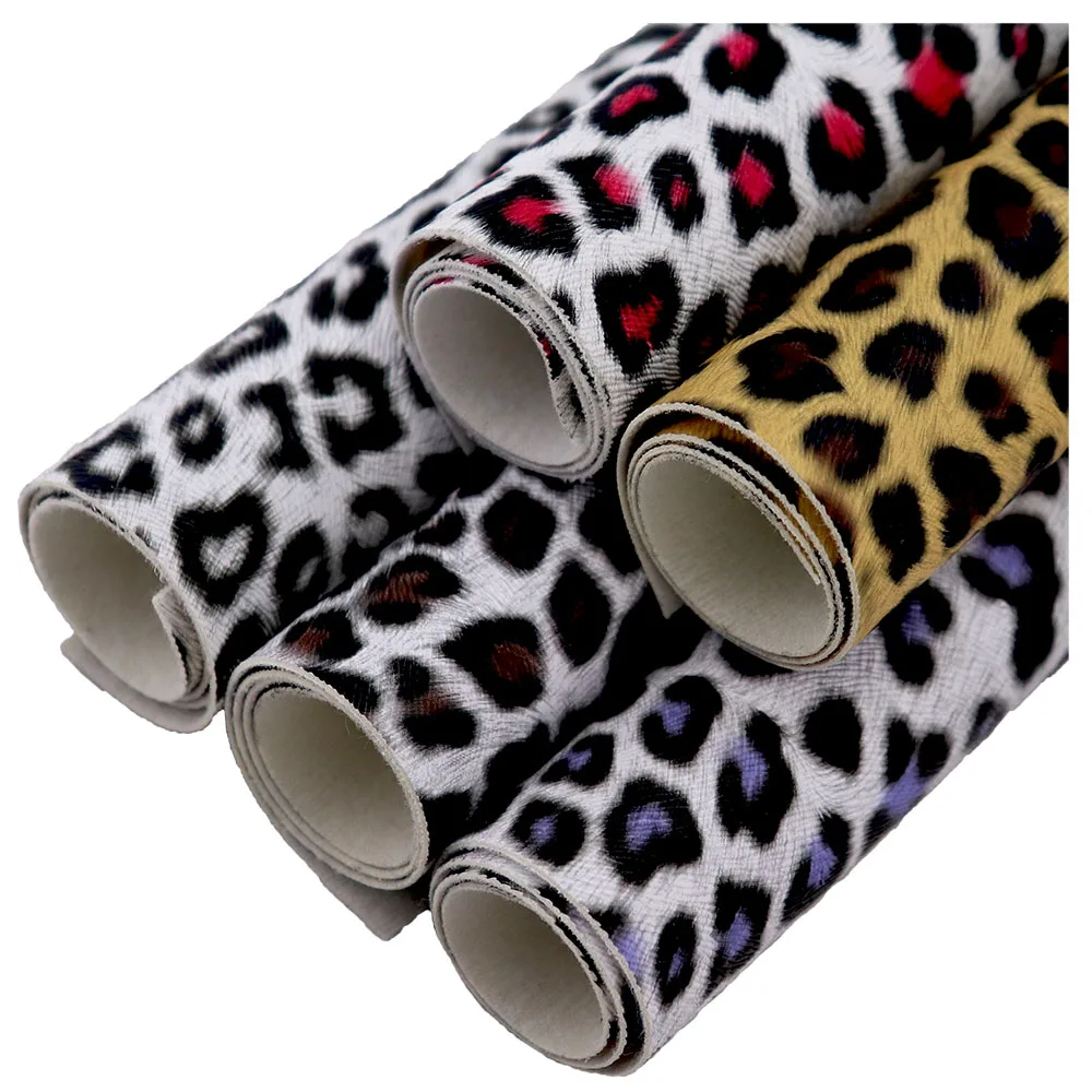 30x134cm Roll Leopard Pattren Faux Leather Fabric Leatherette Synthetic Leather Fabric For HandBags Bows DIY Decoration BH405