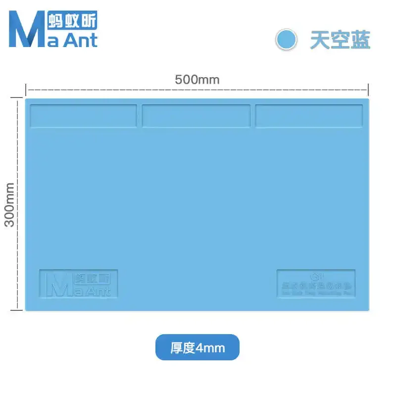 MaAnt Extra Large Mobile Phone Repair Work Mat High Temperature Resistant Maintenance Platform PCB CHIP IC Insulation Pad Work