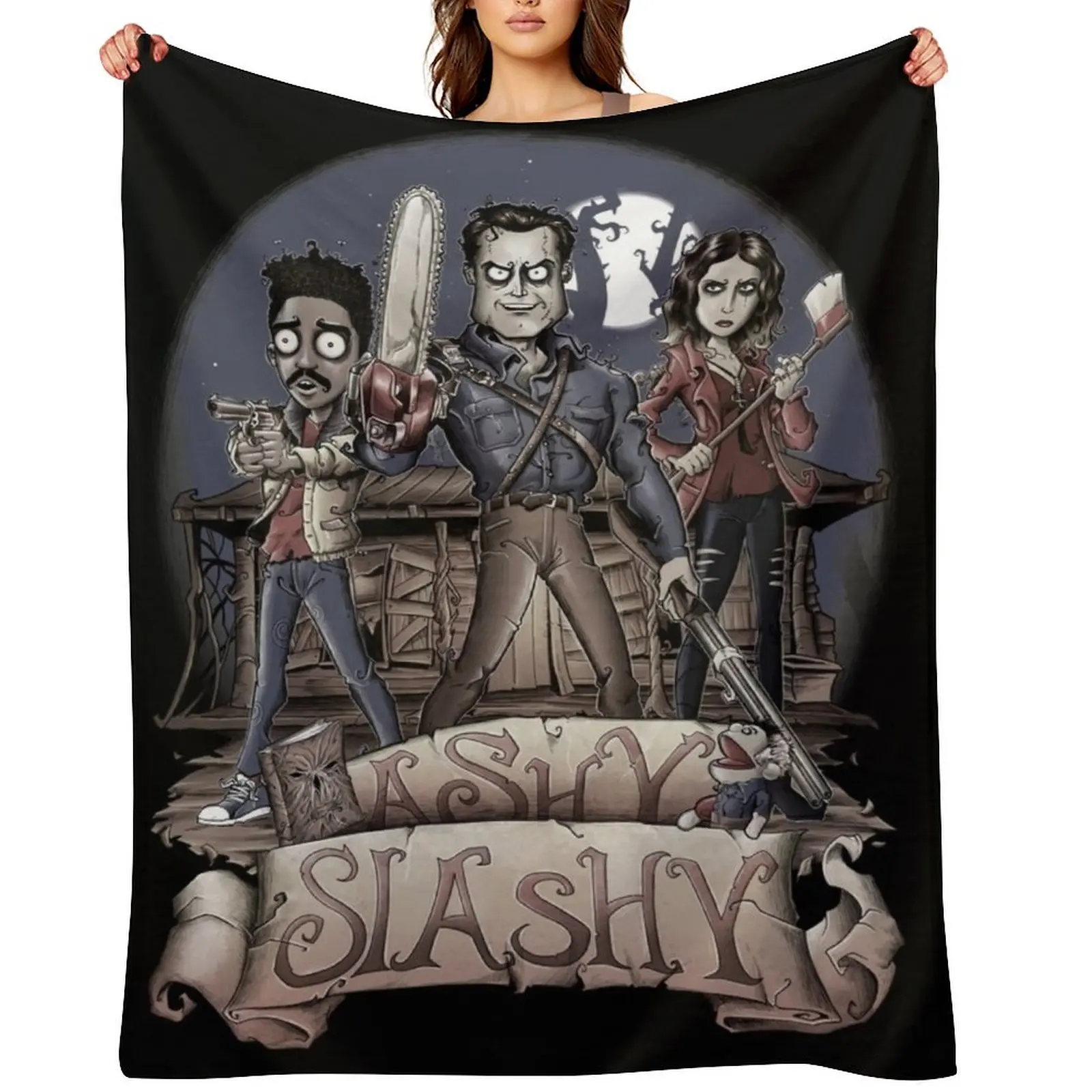 

Ashy Slashy Throw Blanket Fashion Sofas heavy to sleep Travel Furry Blankets