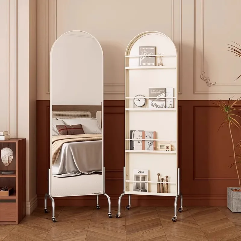 กระจกเงาแบบเต็มตัวเคลื่อนย้ายได้, ห้องนอน, กระจกเงาแบบตั้งพื้นถึงเพดาน, ที่เก็บของ, ชั้นวางหนังสือ, นิตยสาร, กระจกเงาแบบเต็มตัว, ปรับได้