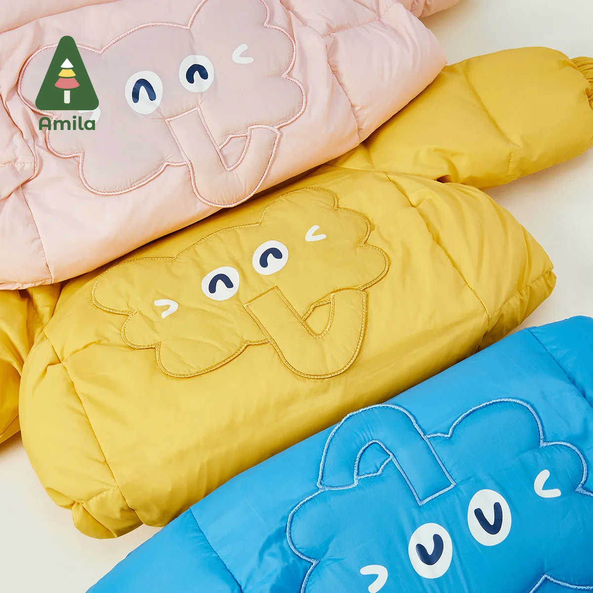 Amila Baby Children Down Jacket 2024 Winter New Multicolour Hooded Soft Cosy Warm Toddler Down Winter Coat  Baby Clothing