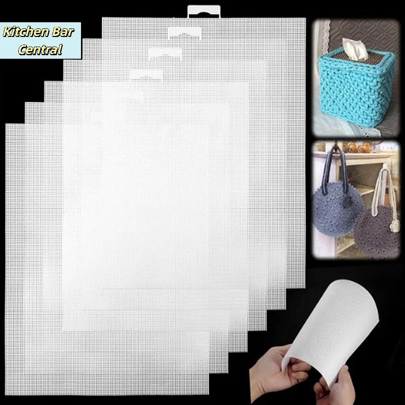 

【Plastic Sheets 14Count Plastic Mesh Fabric Plastic Cross Canvas Eye Mesh For Embroidery DIY Handicraft Knit】