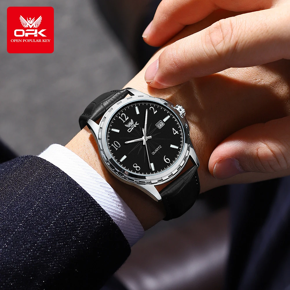 OPK 6031 Watches For Men Original Waterproof Digital Mirror Quartz Luminous Wristwatch Automatic Watch Reloj Hombre