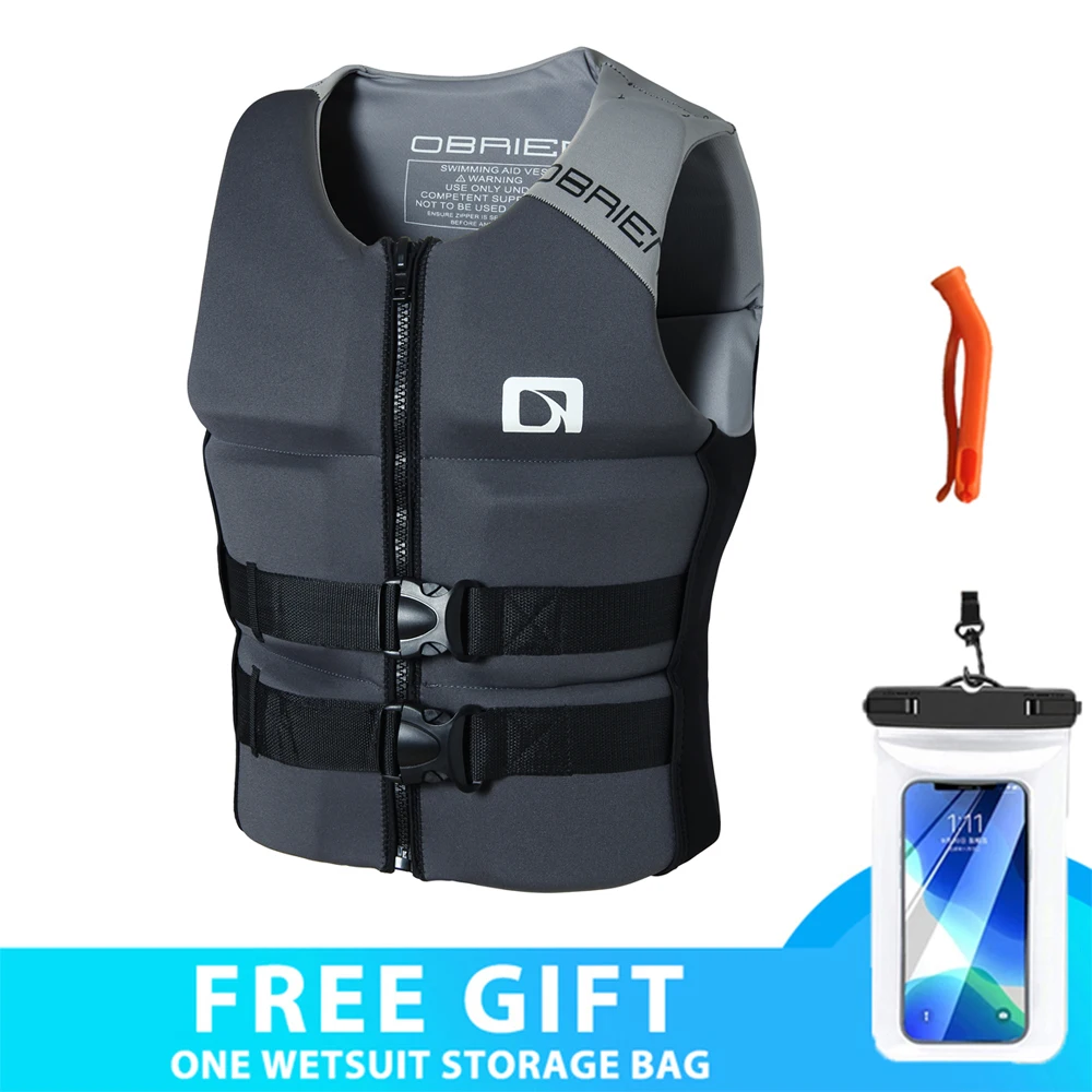 Neoprene Life Vest Adults Surf Life Jacket Motorboats Wakeboard Raft For Boats Fishing Vest Swimming Drifting Kayak Water Rescue