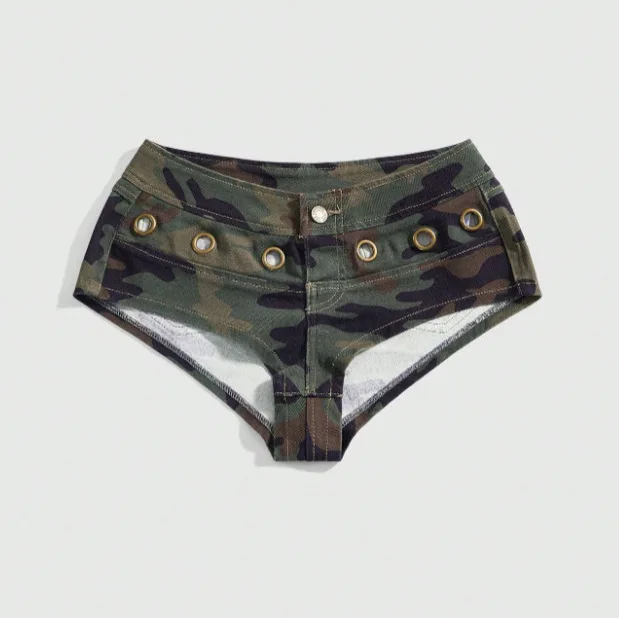 

Euro American Vintage Y2K Denim Hot Pants Women Heavyweight Washed Distressed Sexy Streetwear Summer