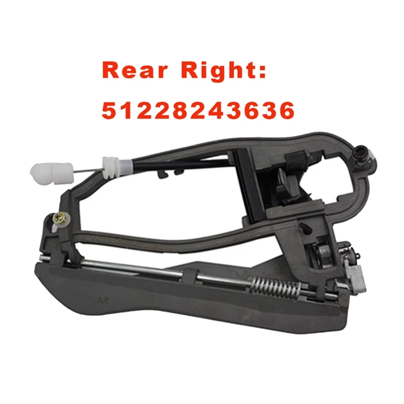 1Pair 51228243635 51228243636 Car Exterior Door Handle Bracket For BMW X5 E53 Rear Door Puller Carrier Inner Outside