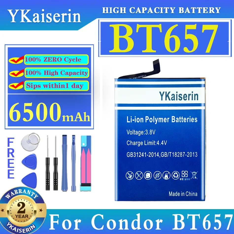 

YKaiserin Battery 6500mAh For Condor BT657 Mobile Phone Batteries