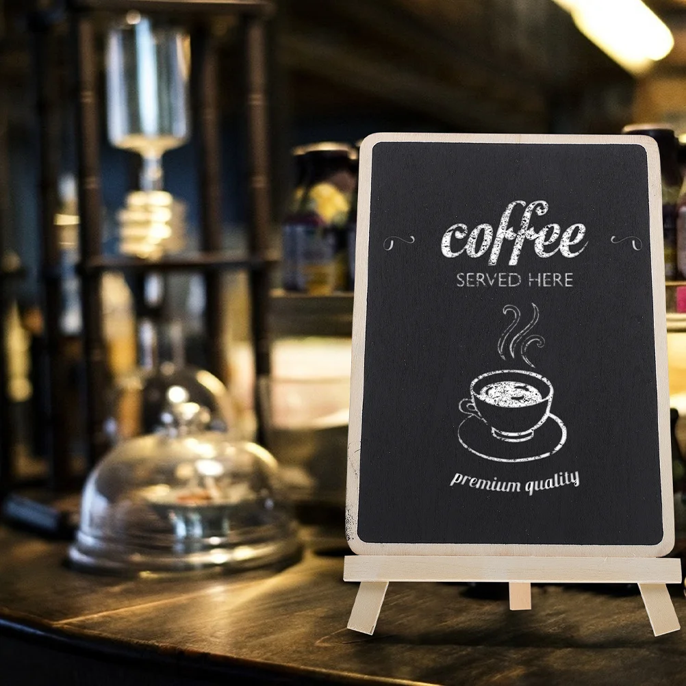 

4pcs Standing Chalkboard Sign Small Desktop Blackboard Table Menu Message Display Wedding Cafe Restaurant Decor