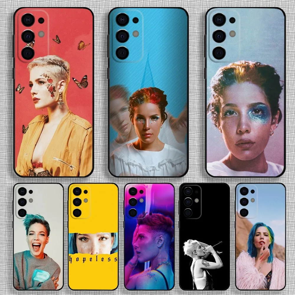 Singer H-Halsey Phone Case For Samsung S24,S21,S22,S23,S30,Ultra,S20,Plus,Fe,Lite,Note,10,9,5G Black Soft Cover