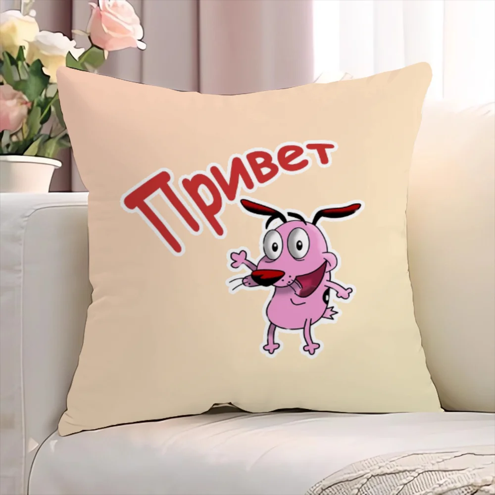 C-Courage the Cowardly Dog Home and Decoration Pilow Covers Personalized Gift Decorative Pillows for Sofa Cushions Cover Cushion