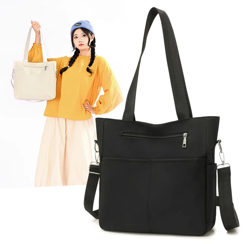 New large-capacity Oxford cloth bag, simple and lightweight shoulder bag, crossbody tote bag, women's commuter bag