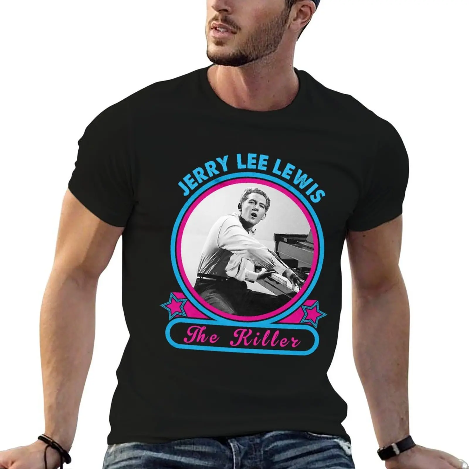 The Killer Jerry Lee Lewis Legend T-Shirt vintage anime shirt Aesthetic clothing big and tall t shirts for men