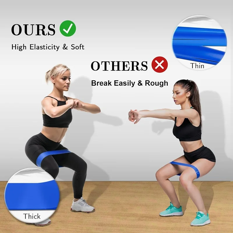 TPE Widerstandsbänder Fitness-Set Gummi-Loop Krafttraining Workout Expander Yoga Gym Ausrüstung Elastisches Tragbares Pilates-Tool – Detail 3
