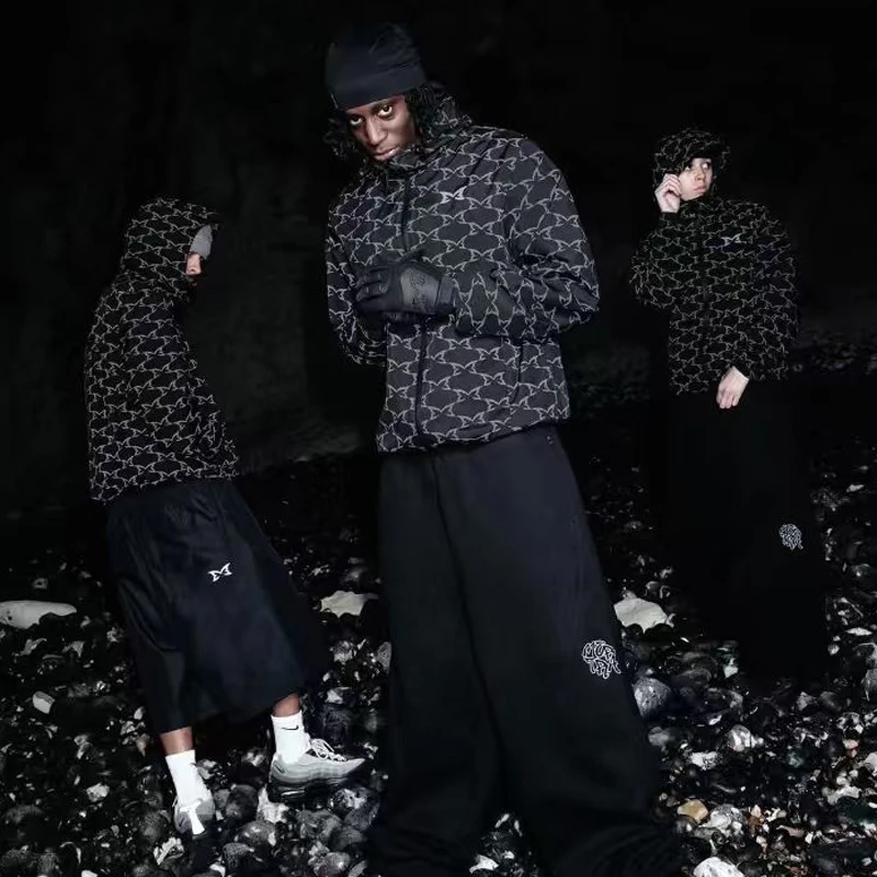 MERTRA Full Print Hooded Jacket Change Pattern When Encountering Water Light Waterproof Windproof Outdoor Hiking Zip Tops Coat