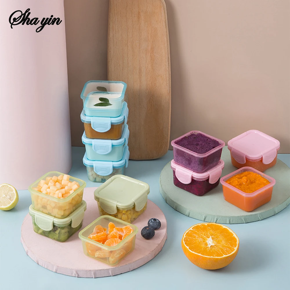 4PCS Candy-Colored Mini Sealed Storage Box For Storing Hamster Snacks And Separating Condiments - Portable