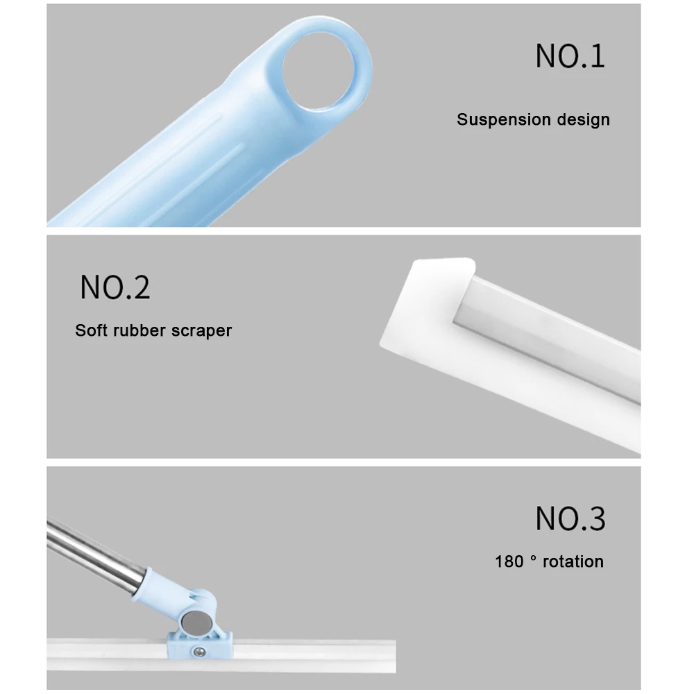 Newly Heavy Duty Foam Floor Water Wiper Long Handle Cleaning Products for Concrete Tile Floors Glass Windows