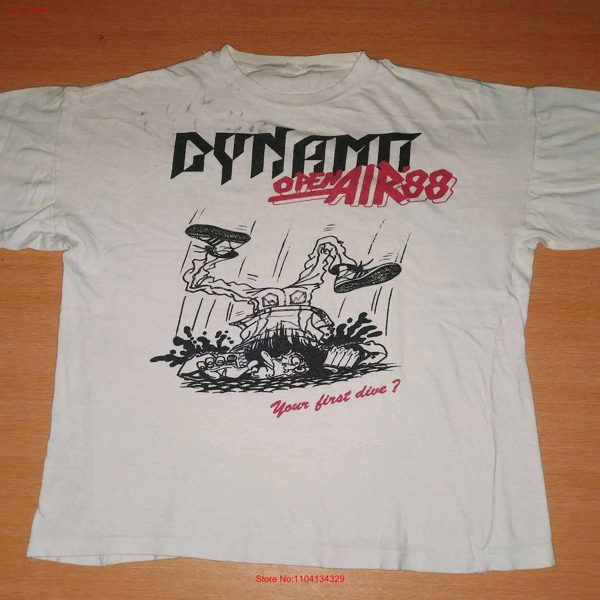 Vintage 1988 DYNAMO OPEN AIR Festival Exodus Laaz Rockit Candlemass Toxik Sabbat Tour Concert promo rare 80s T shirt