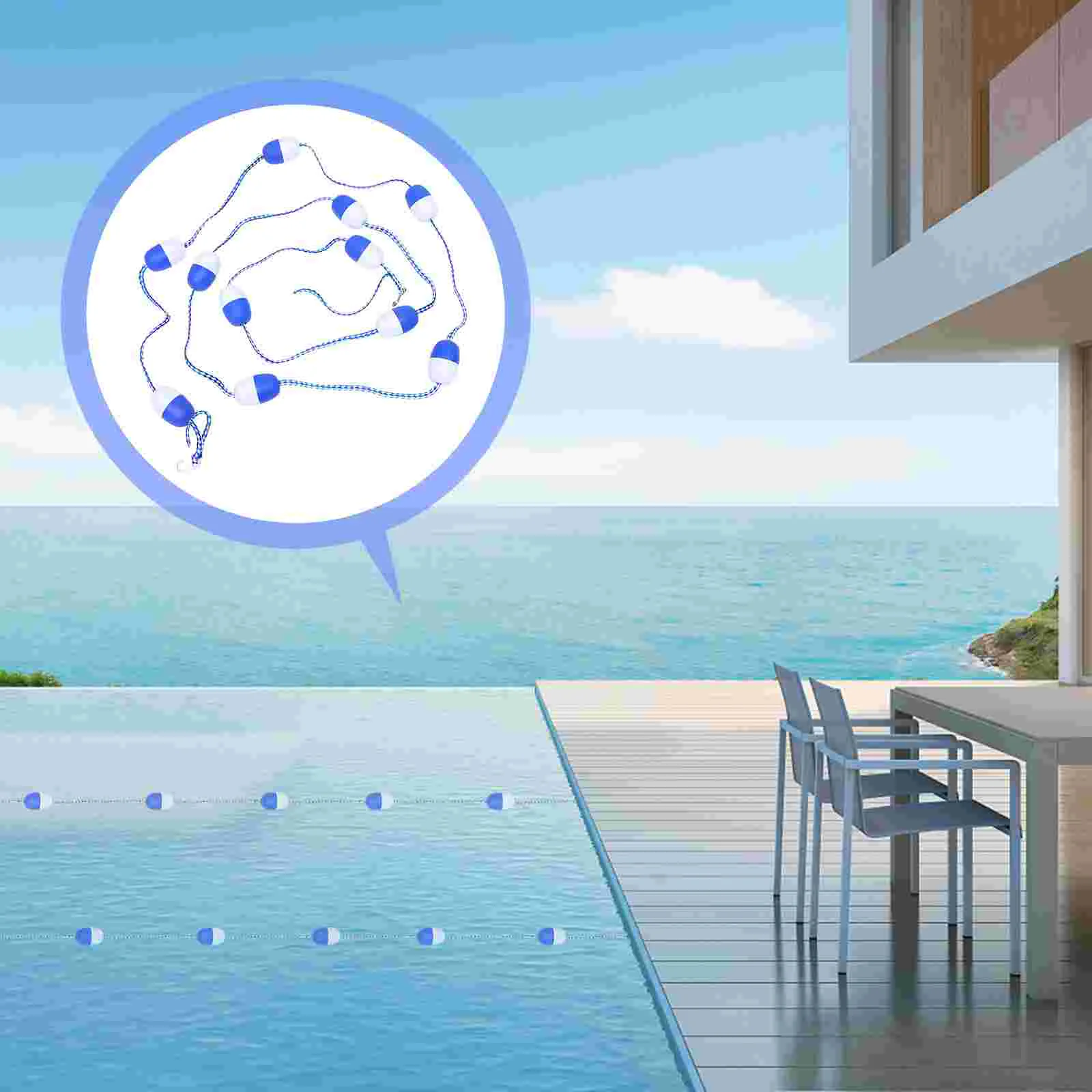 1pc 5M Swimming Pool Dividing Floating Line Safety Floating Buoy Line Swimming Marker Swimming Pool Buoy