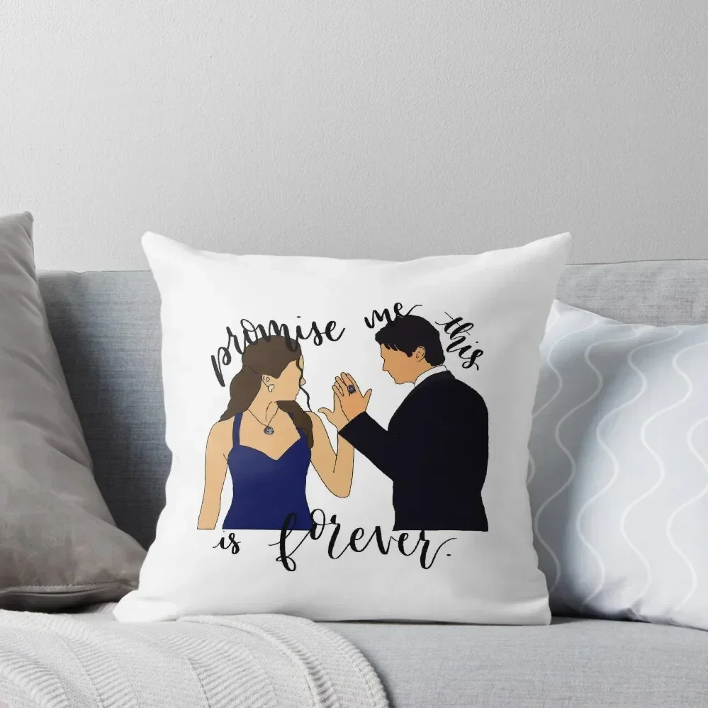 Damon and Elena “Promise me this is Forever” Throw Pillow Sofa Cushion Cover Covers For Sofas pillow