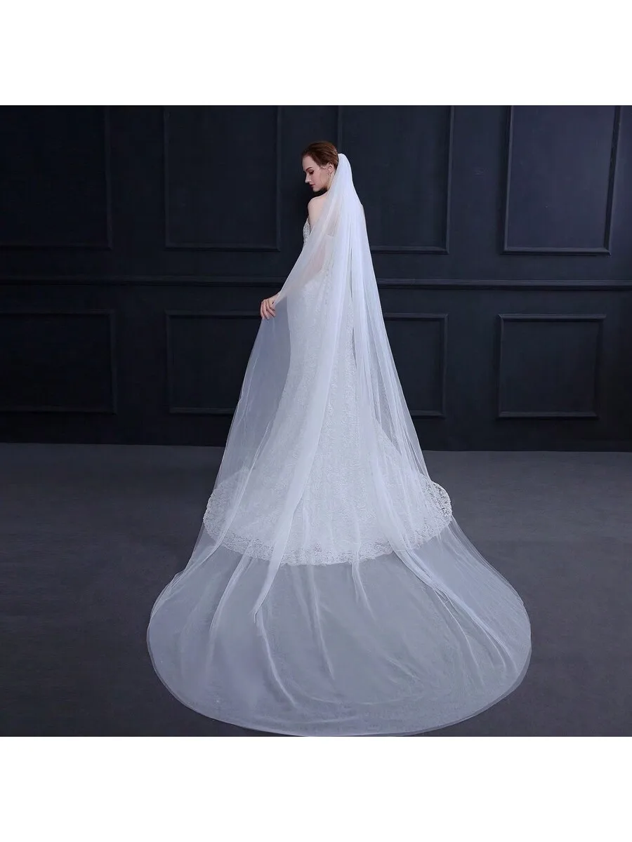 

Оптовая продажа, двухслойная свадебная фата из мягкого тюля с обрезанным краем, черная фата невесты 1*3 м, фата Velo De Novia Boda 2025