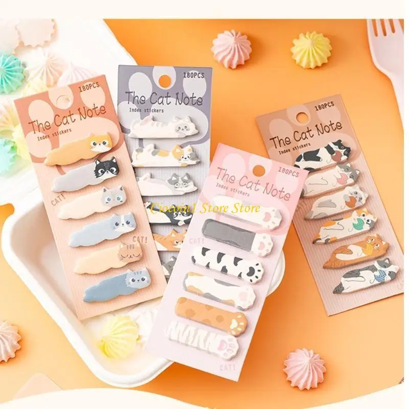 A3PC Adhesive Index Tabs Writable Index Sticker Reading Notes Page Marker Bookmarks