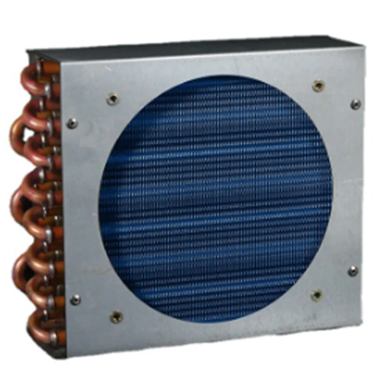 

CQMF-алюминиевый ребра и медная трубка, конденсаторный радиатор, холодильник, морозильник, теплообменник с воздушным охлаждением и водяным охлаждением, небольшой корпус