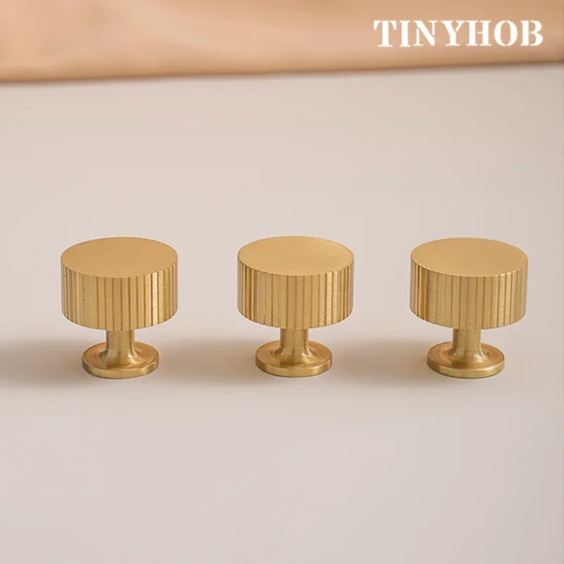 Modern Style/Vertical lines Solid  Brass  Drawer Knobs T bar Handle Bedroom Pulls Kitchen Cabinet Door Pull Handle