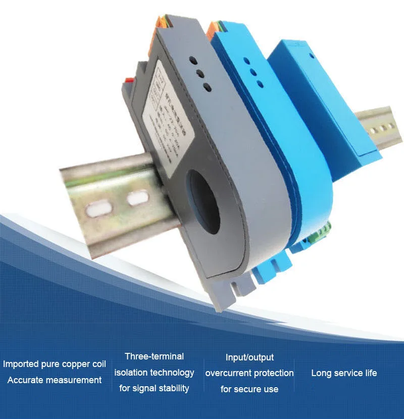 Perforated AC Current Transmitter Mutual Inductance Integrated 22mm Aperture AC Current Sensor Transmitter