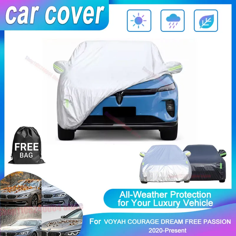 3-Layer Thick Car Cover For Voyah Courage Dream Free Passion 2020-Present Waterproof Dustproof Snow Rain Protection Accessories