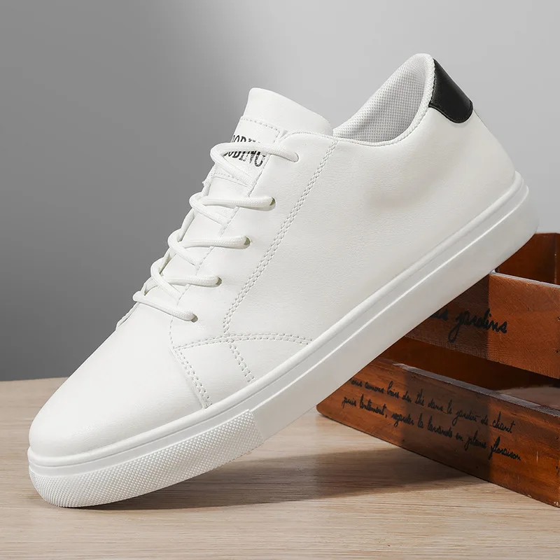 Brand Men Leather High-Top Skateboarding Shoes Men's Sneakers Male Flats Non-Slip Sport Shoes Zapatillas Hombre Mens Footwear