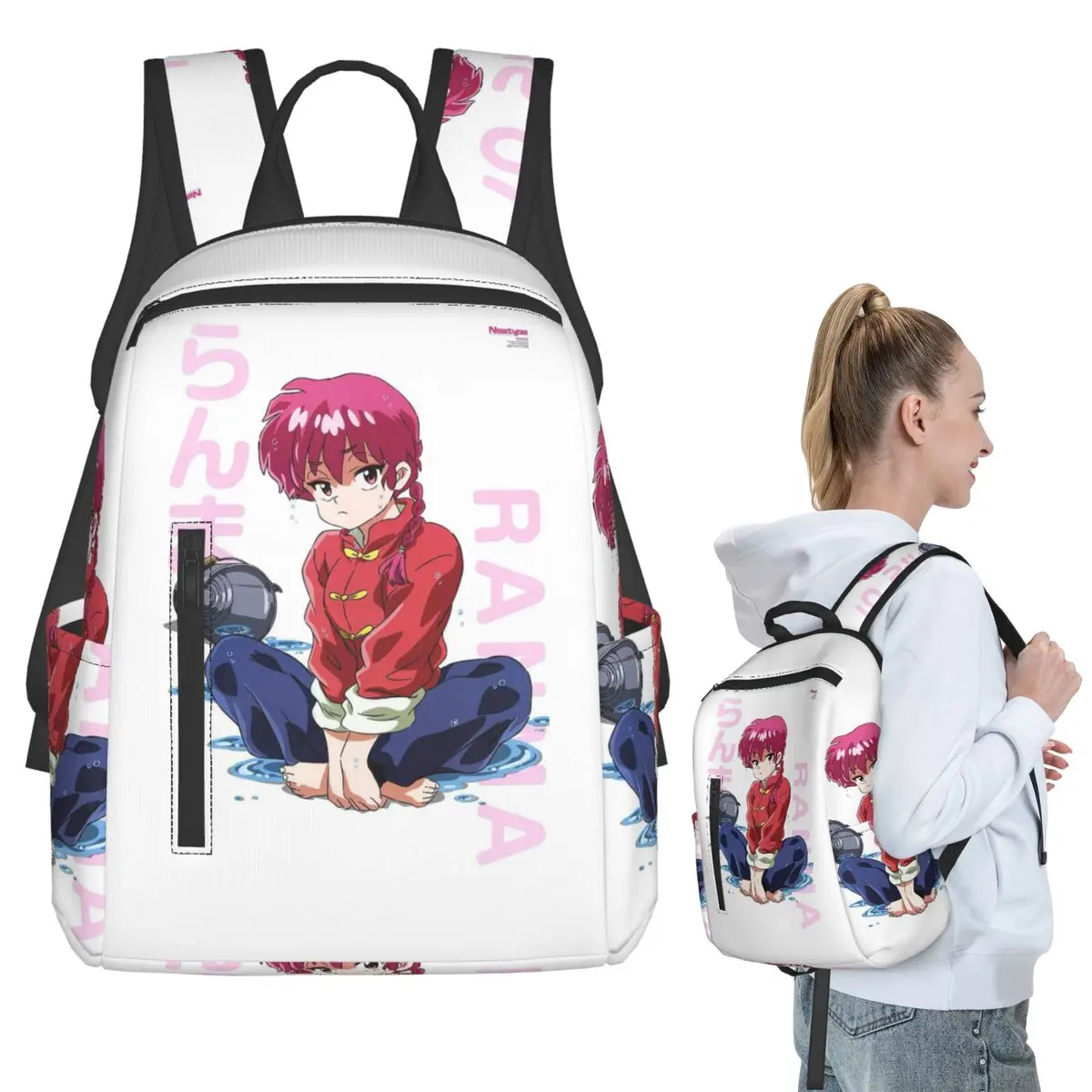 

Ranma 1/2 Saotome Pig Girls P Chan Backpack Student BookBag Children School Bag Computer Shoulder Bags Men Women