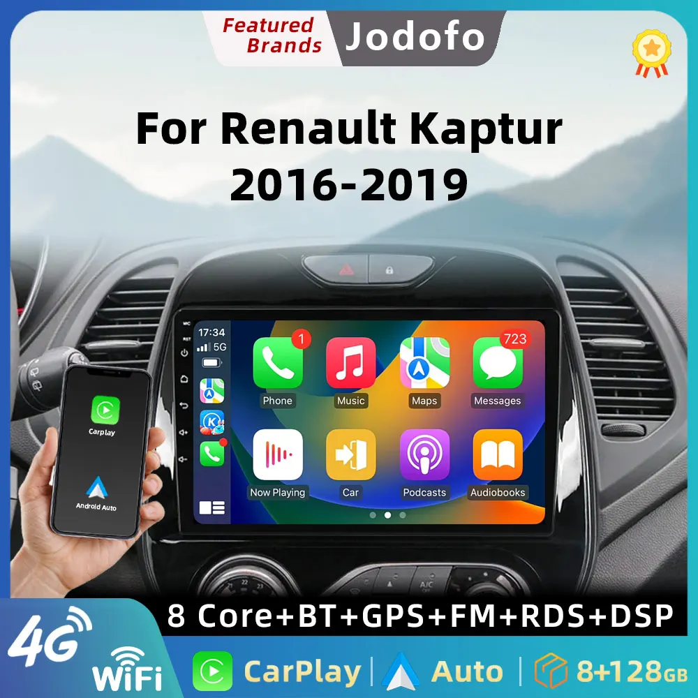 

Jundof 8 Core Android 12 2 din Radio Wifi For Renault Kaptur Captur 2016 - 2019 Car Multimedia Video Player Carplay 4G gps dvd